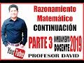 RAZONAMIENTO MATEMATICO PARTE 3 NOMBRAMIENTO DOCENTE 2019