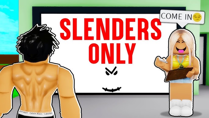 pretending to be a slender boy in roblox - BiliBili