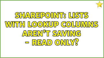 Sharepoint: Lists with lookup columns aren