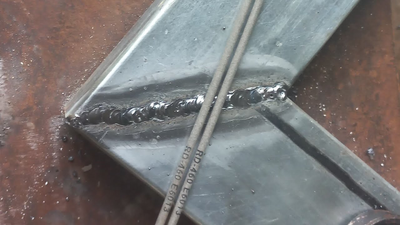 how to weld thin galvanized pipe at a 90 degree angle YouTube