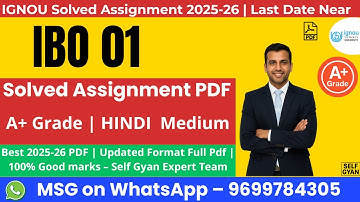 IBO 01 solved assignment 2025 in Hindi  MCOM Hindi IGNOU download.