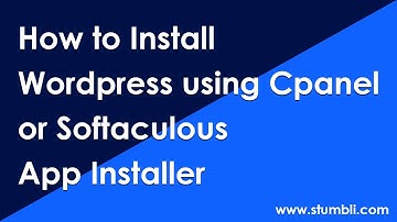 How to Install Wordpress Using Cpanel or Softaculous App Installer