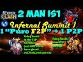 Castle Clash - 2 manned IS1!!!! | 1 P2P + 1 Pure F2P Accounts used