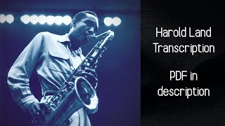 Harold Land — Joy Spring (Bb Saxophone Transcription)