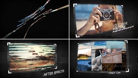 Glitch Slideshow | After Effects Template | Video Displays