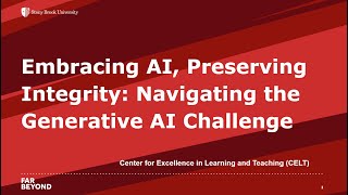 Embracing AI, Preserving Integrity: Navigating the Generative AI Challenge