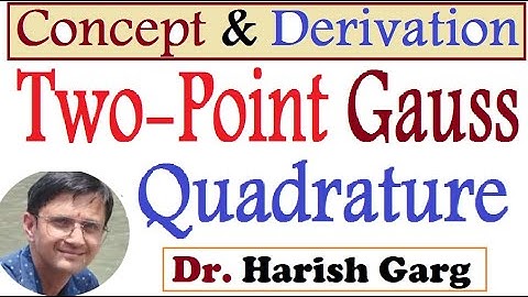 Two Point Gauss-Legendre Quadrature Formula