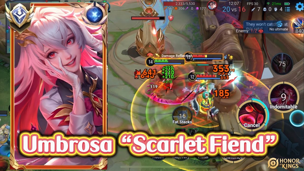 Umbrosa｜Rare Skin｜Scarlet Fiend｜Honor of Kings