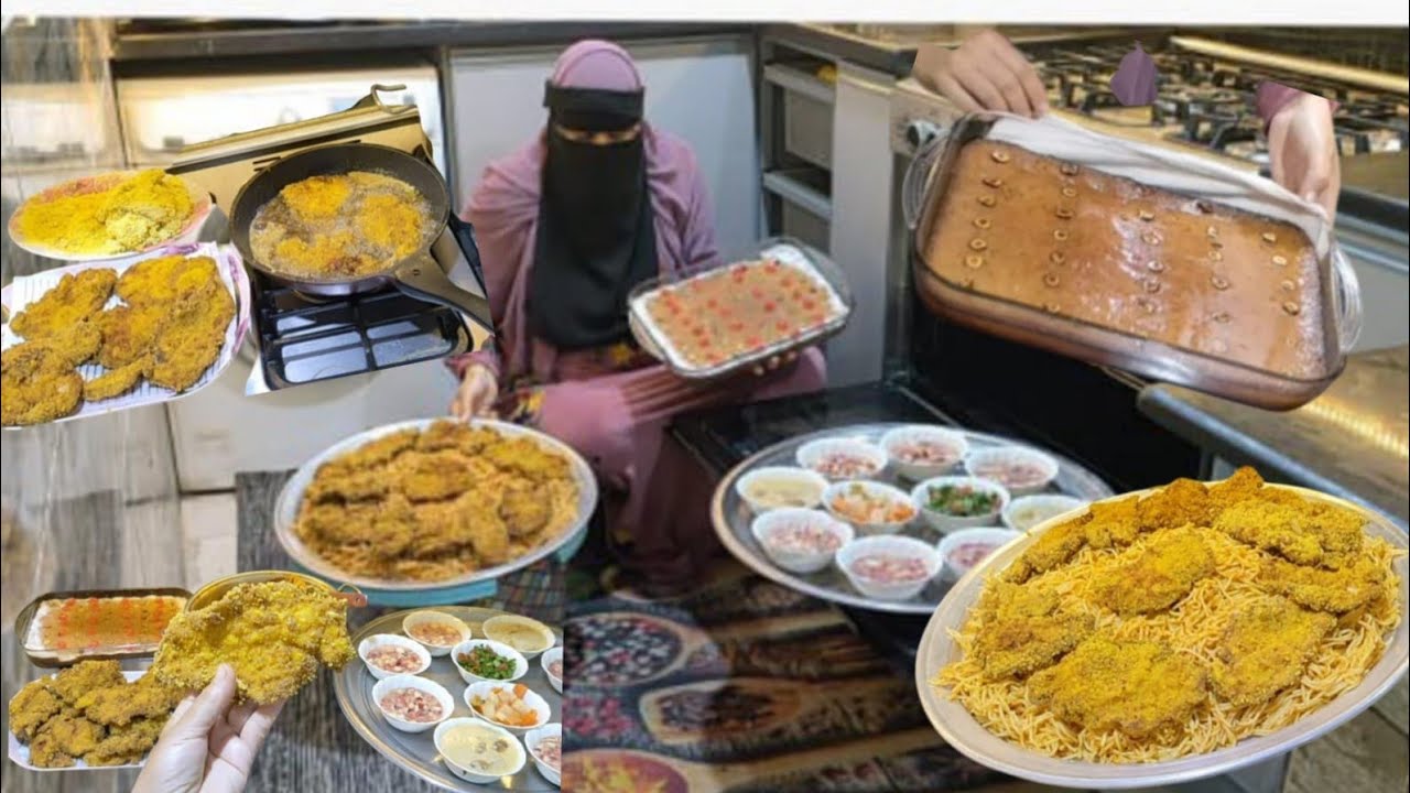 فطار ٤يوم رمضان الايام الحلوه بتعدي بسرعه عملتلهم الاكل اللي بيحبوه مكرونه وبانيه بسبوسه بالمكسرات