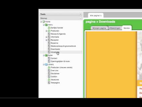 Allegro CMS - Toevoegen van een pagina in de sitemap