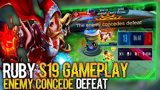 Ruby Make Enemies Concede defeat in 6 minutes, No deaths Rank Gameplay || Mobile Legends Bang bang