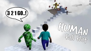 CREEPER VS STEVE MINECRAFT SPEEDRUN in HUMAN FALL FLAT