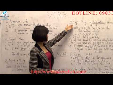 Video cách sử dụng của động từ sau remember, forget, try,... - youtube