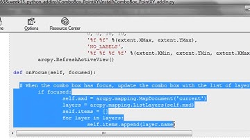 5) Python Add-In Toolbar ComboBox