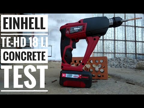 Einhell TE-HD 18 Li X-Change CONCRETE TEST