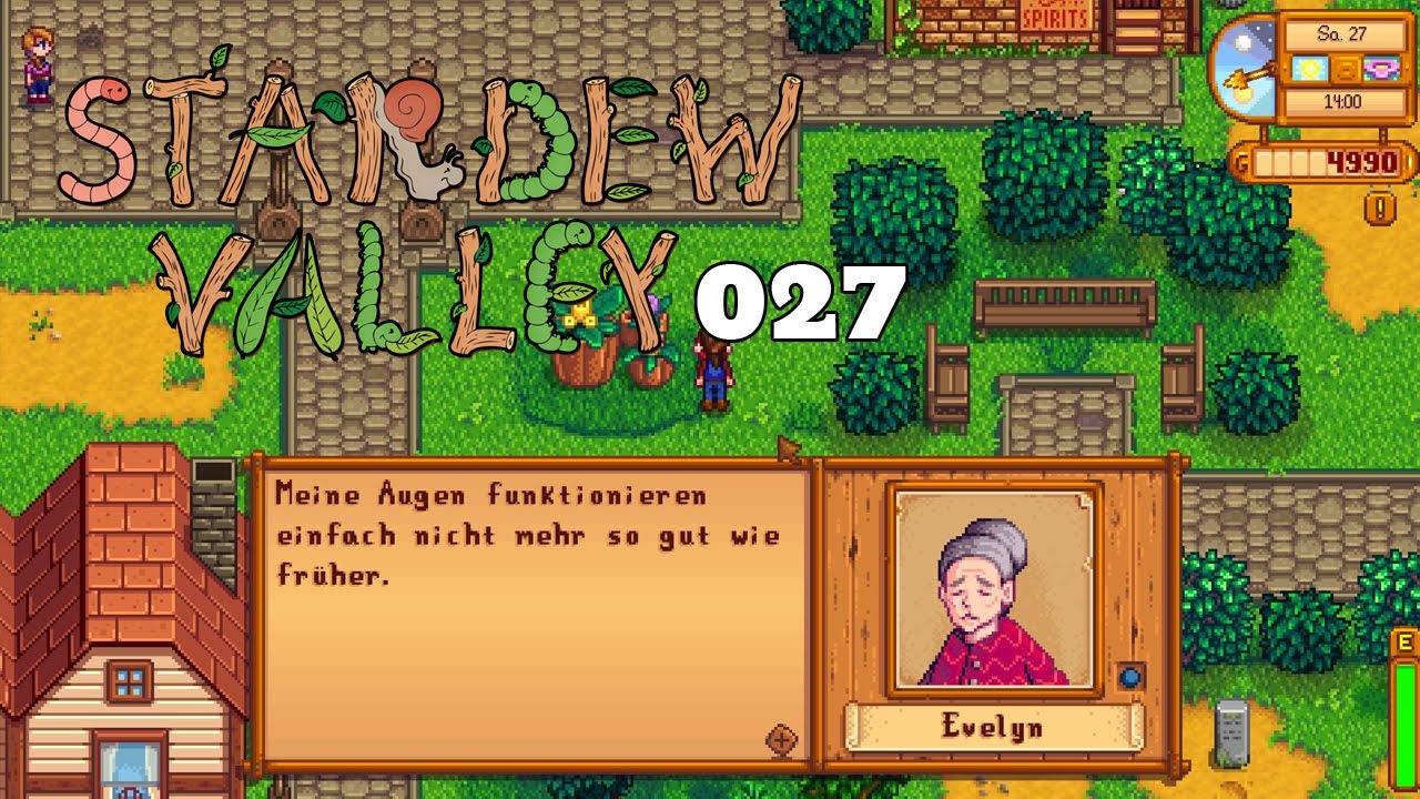 stardew valley, impi, lets play, deutsch, farm, evelyn, sehschwäche, brille...