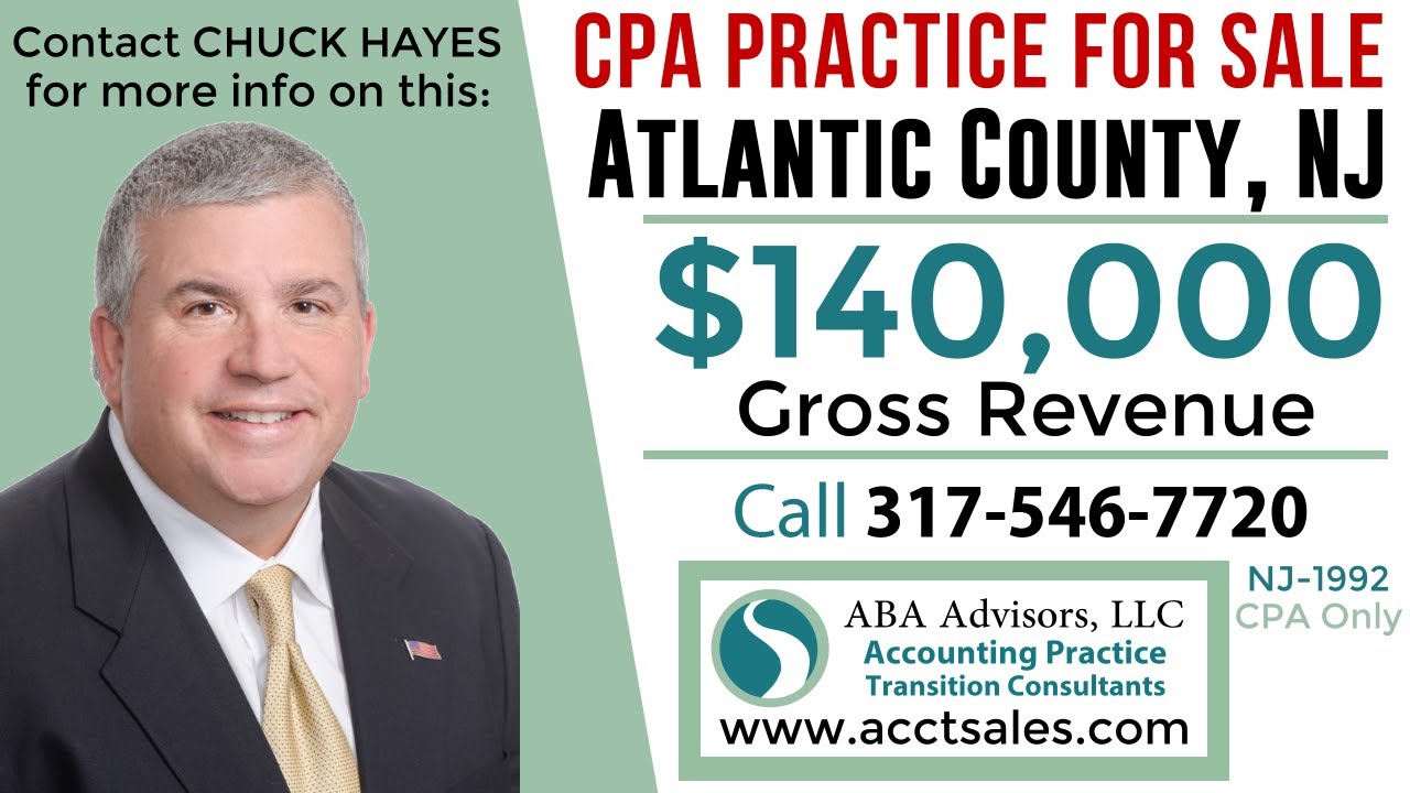 140,000 Atlantic County, NJ CPA Practice For Sale ABA Advisors