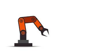 Motion Made - Free 2D Robotic Arm Movement loop animation on white background