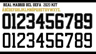 Real Madrid UCL UEFA Football Font 2020 Home Design Free Download 100% kit Real Madrid UCL UEFA Football Font 2020 Home Design Free Download 100% kit