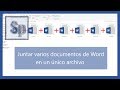 Word - Cómo juntar varios documentos de Word en uno solo. Tutorial en español HD