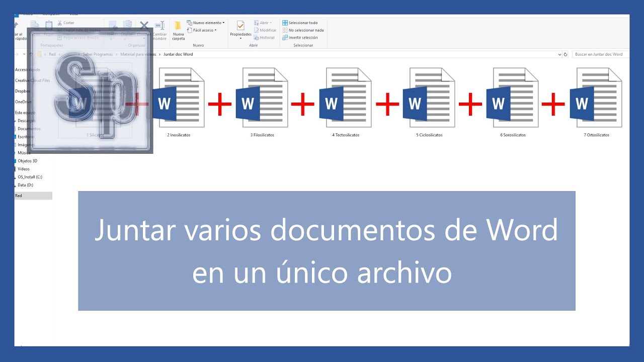 Word Cómo Juntar Varios Documentos De Word En Uno Solo Tutorial En