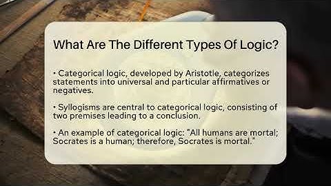 What Are The Different Types Of Logic? - Ancient Wonders Revealed