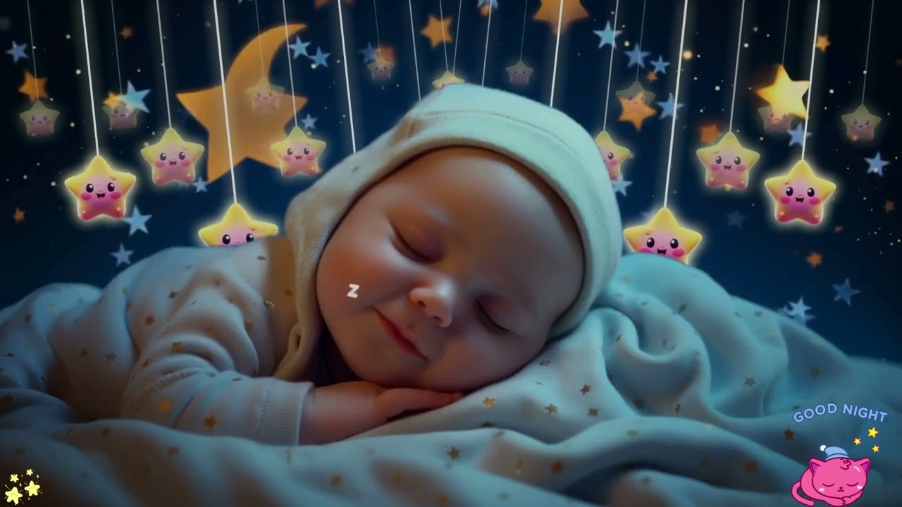 Soothing Baby Sleep Music ♥ Fall Asleep Fast in 3 Minutes 🌙 Mozart & Brahms Lullaby ✨