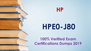 HPE0-J80 Mock Test - It