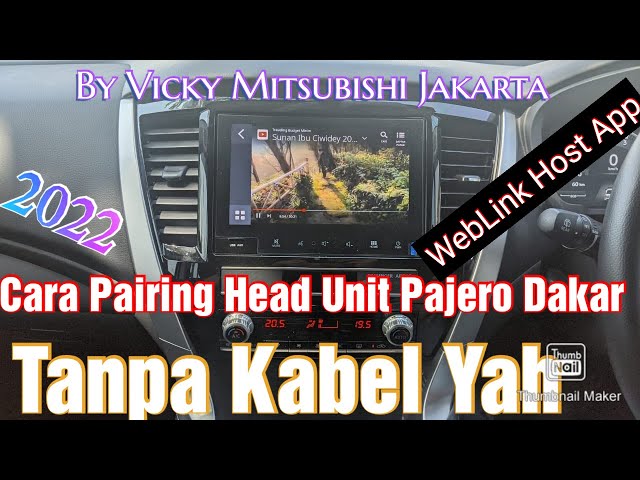 cara pairing head unit pajero dakar # Tanpa Kabel Kabelan # cara hubungkan hp dengan audio pajero class=