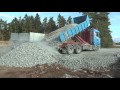 Scania lastbilar transporterar massor av sten Okt 2016
