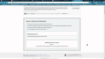 importing SVN into Git hub is easy Please support Khan Academy by writing patches for its code base
