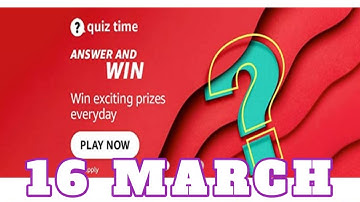 Amazon Funzone Quiz Answers Today|16 March 2022 |Daily Quiz Time