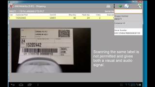 AIM Mobility Shipping Tablet Application screenshot 2