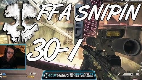 GHOSTS: 30-1 FFA Sniping on Octane w/ Facecam