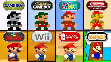 Super Mario Land GB vs GBC vs SGB vs NES vs SNES vs Wii vs Switch vs Scratch - 4K