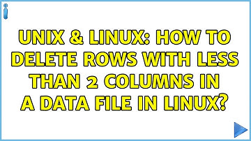Unix & Linux: How to delete rows with less than 2 columns in a data file in linux?