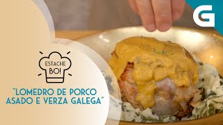Lomedro de porco asado e verza galega