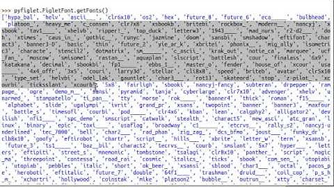 Python [pyfiglet] Pyfiglet