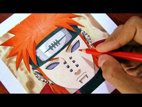 Speed Drawing - Pain Akatsuki (Nagato)