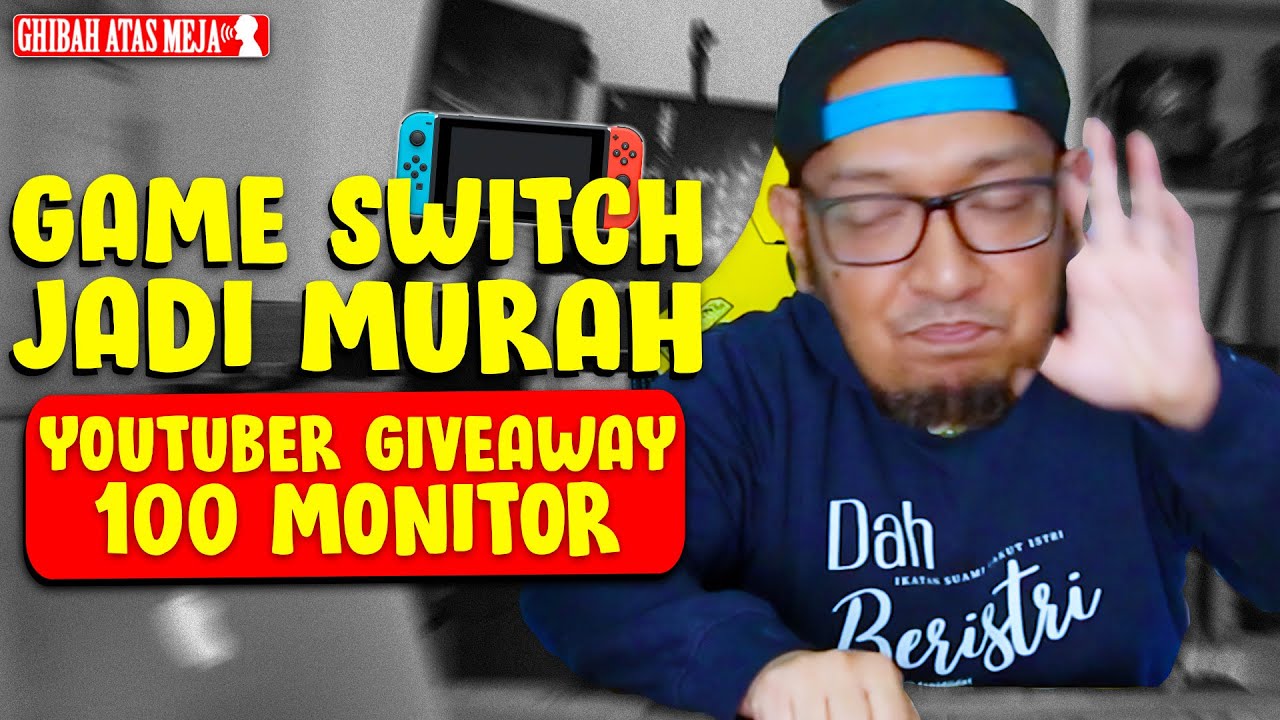 Flash Cart Nintendo Switch dan Youtuber Giveaway 100 Monitor Ghibah
