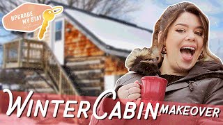 making over a wood cabin into a cozy winter getaway! | Upgrade My Stay