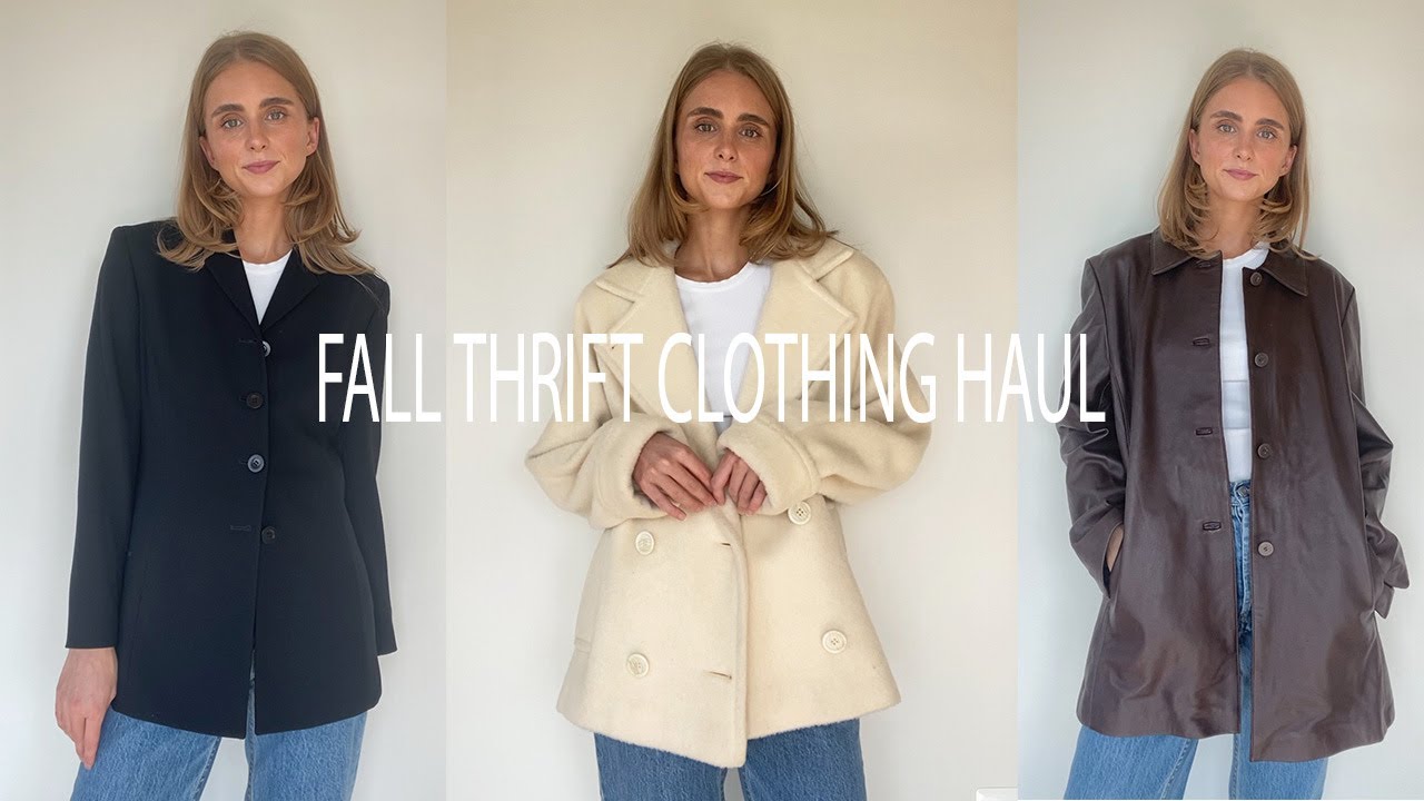 thrift fall clothing haul | try on haul - YouTube