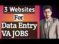 3 Websites For Data Entry VA Jobs For Free | Earn Money Online as a Virtual Assistant | HBA Services