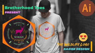 How To Create A Retro Style Badge Logo In Adobe Illustrator URDU Tutorial | The Wildlife Logo Design