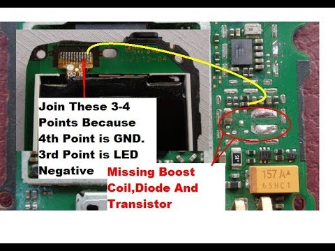 Nokia C2-00,C1-01 Display Light Solution Without IC (Transistor,Boost Coil And Diode)PART -2