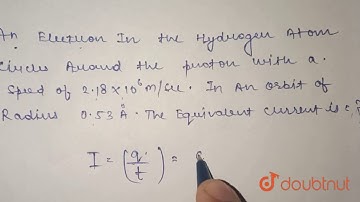 An electron in the hydrogen atom circles around the proton with a  speed of `2.18xx10^(6)`m/s in an
