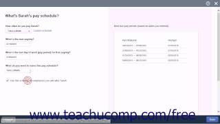 QuickBooks Online Plus 2015 Tutorial Creating Payroll Schedules Intuit Training