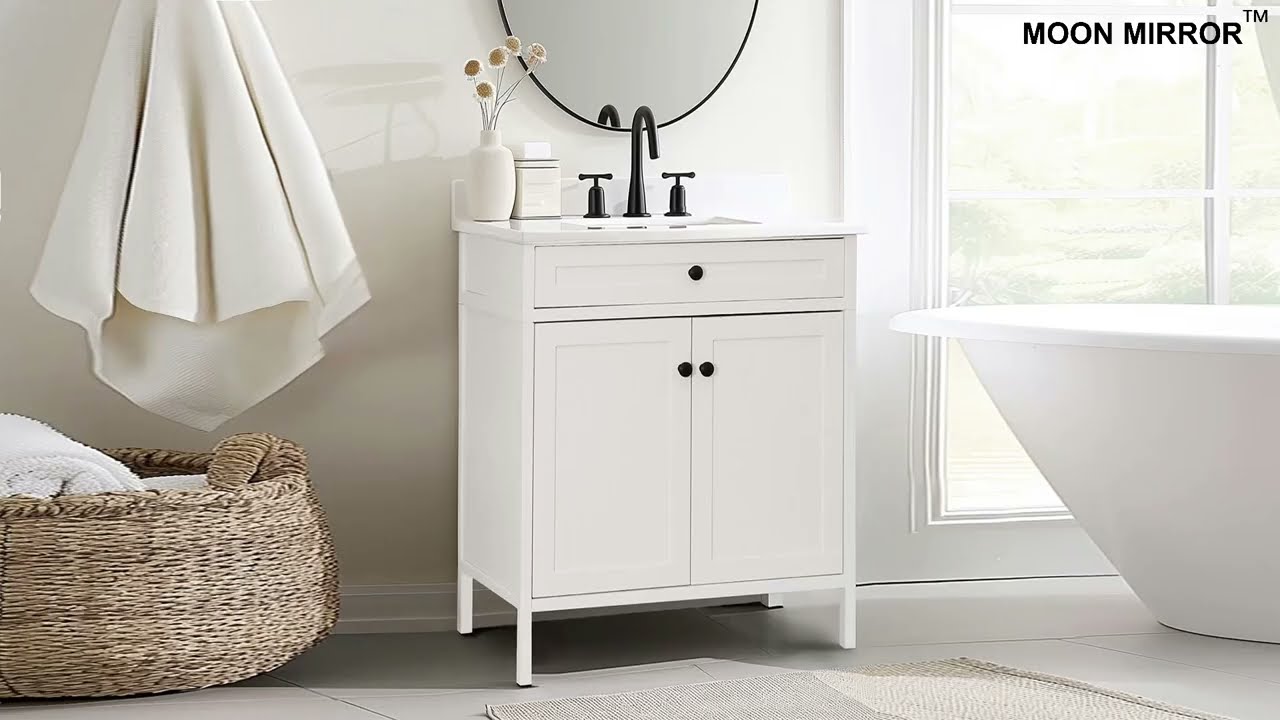 Bold Minimalism: Freestanding Bathroom Vanity Reveal