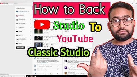 How to open YouTube Classic Studio | How To Go Back YouTube Creator Studio