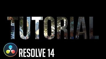 How to Show Video Inside of Title Text Effect | Davinci Resolve 14 / 15  Tutorial